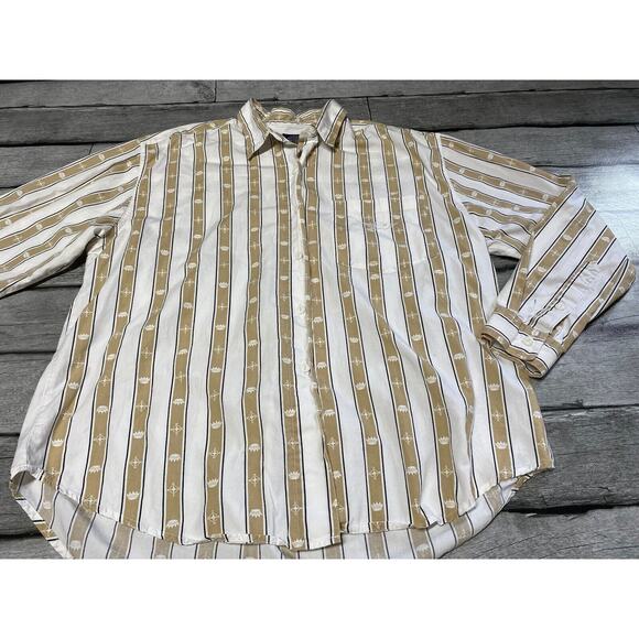 Vintage Dockers Men’s Button Up Long Sleeve Designer Shirt Size Large (L) - Picture 1 of 10